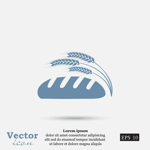 Icône pain et blé — Image vectorielle