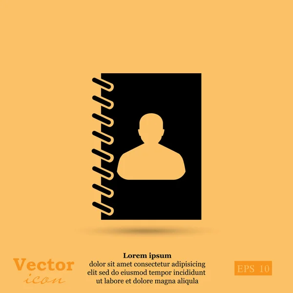 Adressbuch-Symbol — Stockvektor