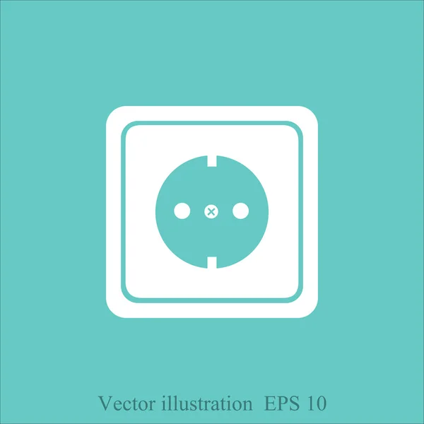 Icono de toma de corriente eléctrica — Vector de stock