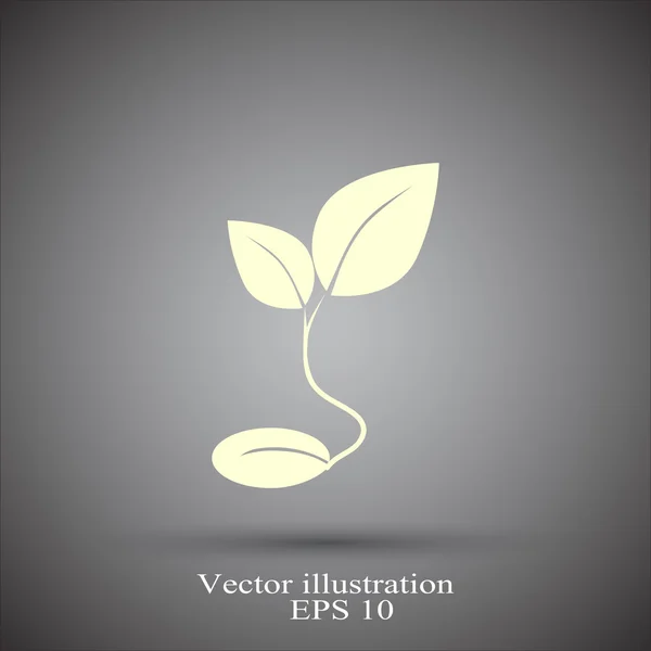 Planta icono de plántulas — Vector de stock