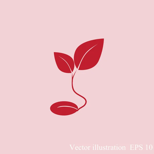 Planta icono de plántulas — Vector de stock