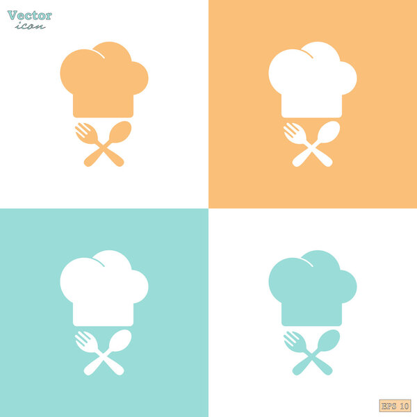 набор иконок от шеф-повара и столовых приборов
