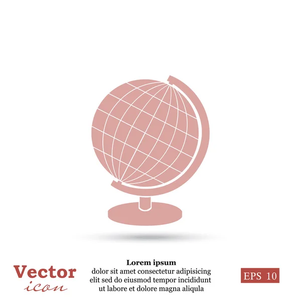 Globo geográfico Icono — Archivo Imágenes Vectoriales