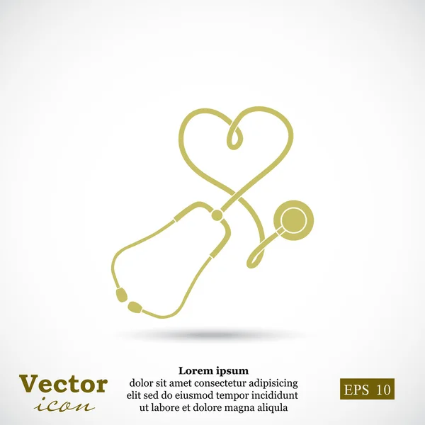 Ikon Stetoskop Medis - Stok Vektor