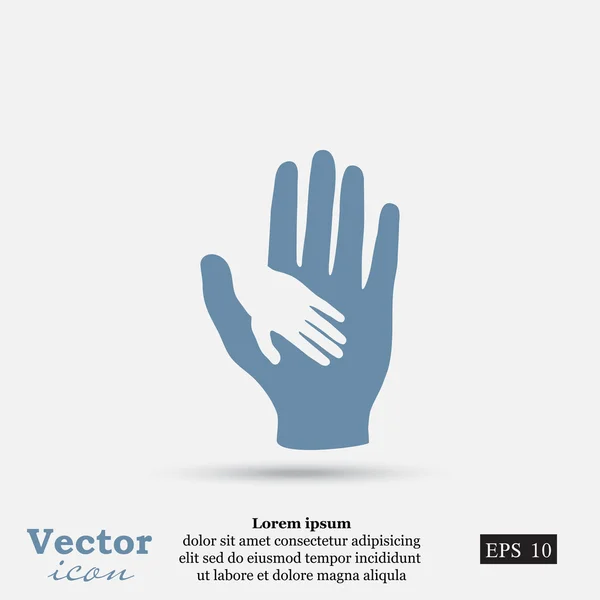 Helping hands icon — Stock Vector