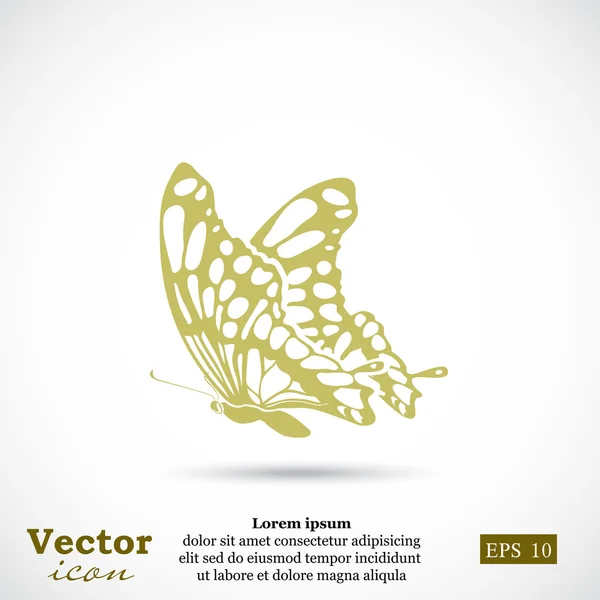 Иконка летающей бабочки — стоковый вектор