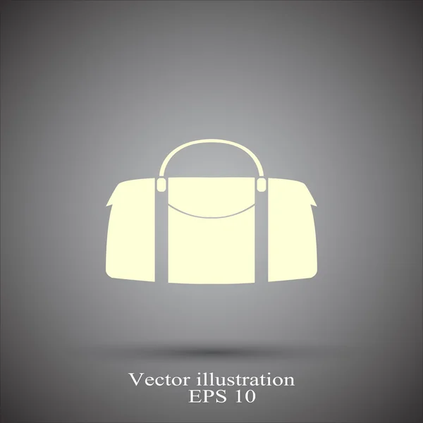 Icono del bolso de cuero — Vector de stock