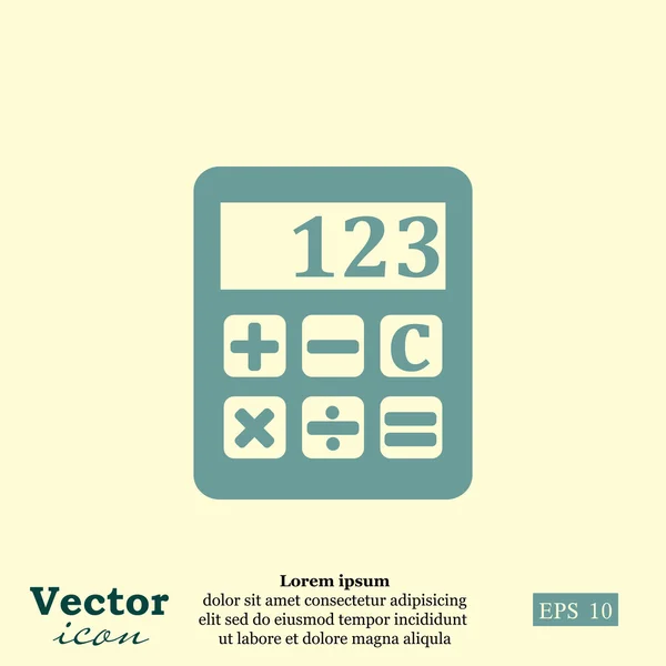 Ícone de calculadora de negócios — Vetor de Stock