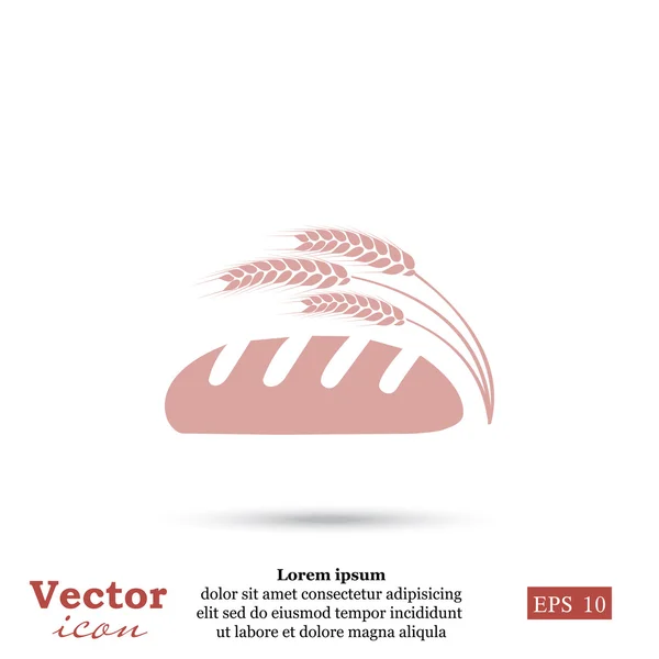 Icono de pan y trigo — Archivo Imágenes Vectoriales