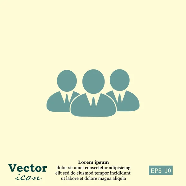 Ícone de pessoas de negócios — Vetor de Stock