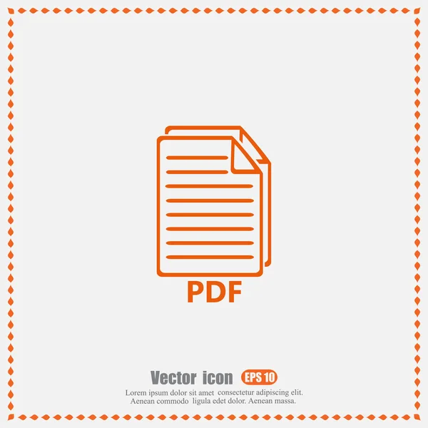 Ikona pliku PDF — Wektor stockowy