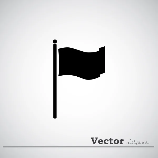 Icono de bandera ondeante — Vector de stock