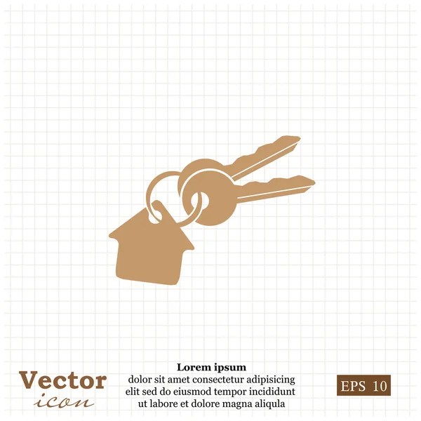 Claves de la casa icono — Vector de stock