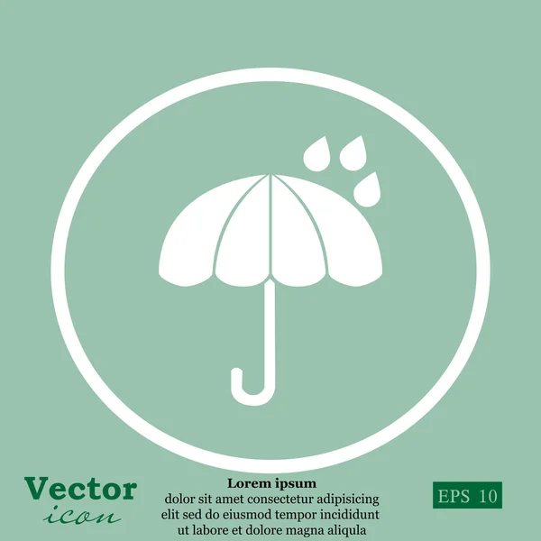 雨、傘のアイコン — ストックベクタ