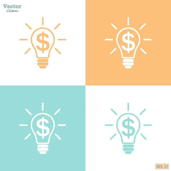 Idea of dollar icons — Stock Vector