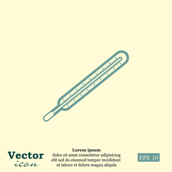 Glas termometern ikonen — Stock vektor