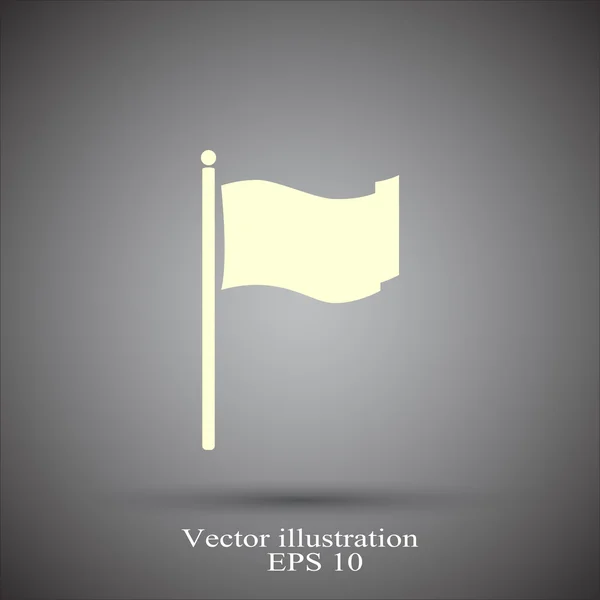 Icono de bandera ondeante — Vector de stock