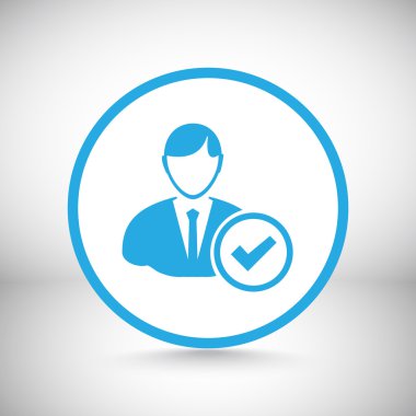 işadamı ve kene simgesi