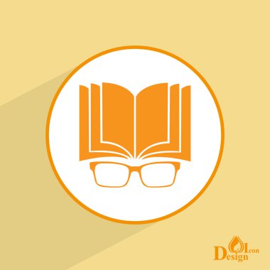 kitap ve gözlük simgesi