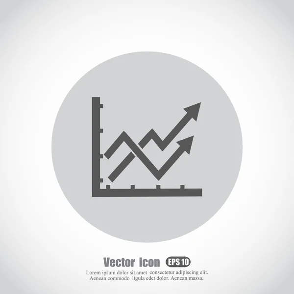 Ícone gráfico de negócios — Vetor de Stock