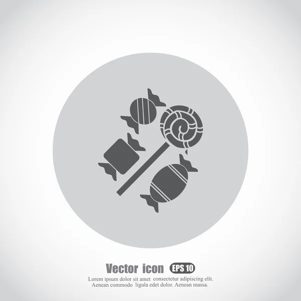 Dulce caramelos icono — Vector de stock