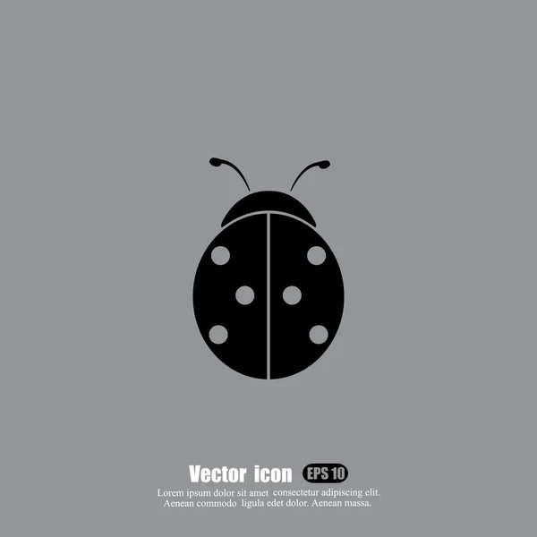 Ikon ladybug kecil - Stok Vektor