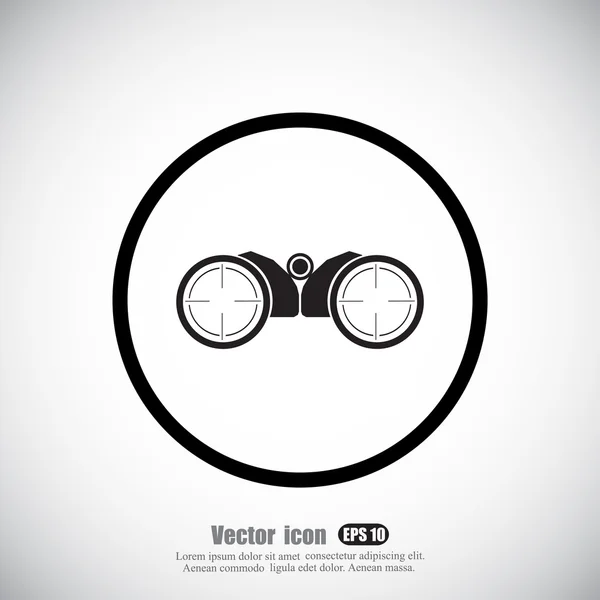 Ícono de binoculares ópticos — Vector de stock