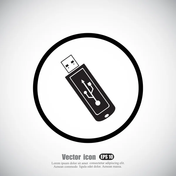 USB Flash drive ícone — Vetor de Stock