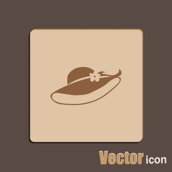 Strand hoed pictogram — Stockvector