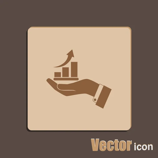 Business graph icon — Stock Vector