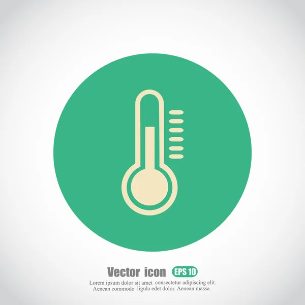 Термометр ікон скла — стоковий вектор