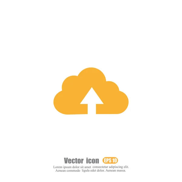 Wolk pictogram uploaden — Stockvector