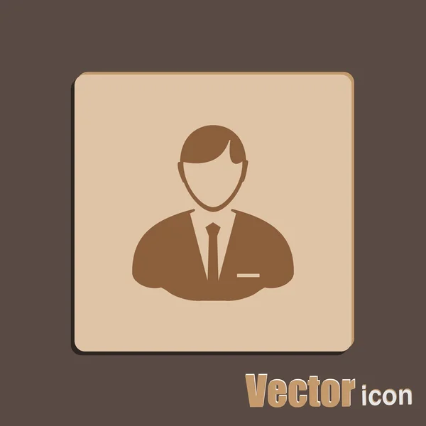 Icono del perfil del empresario — Vector de stock