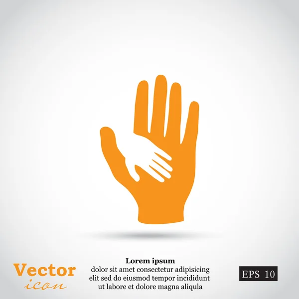 Helping hands icon — Stock Vector