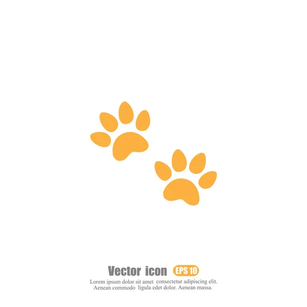 Zvířecí stopy ikony — Stockový vektor