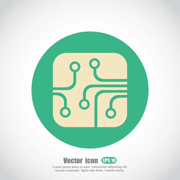 Icono de placa de circuito — Vector de stock