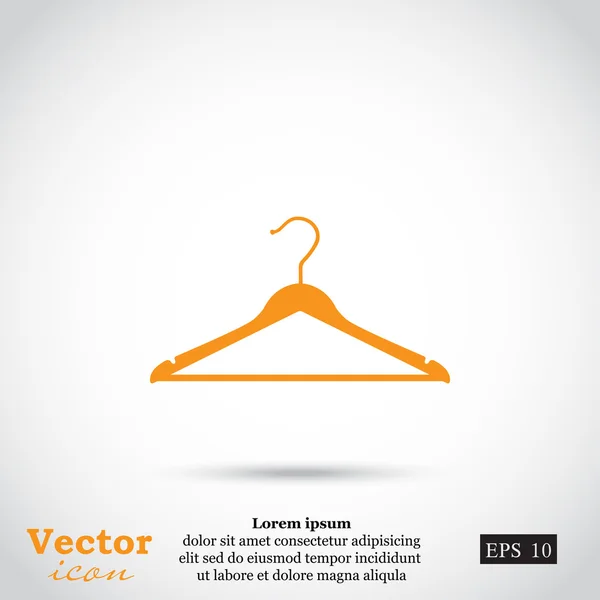 Kleding hanger pictogram — Stockvector