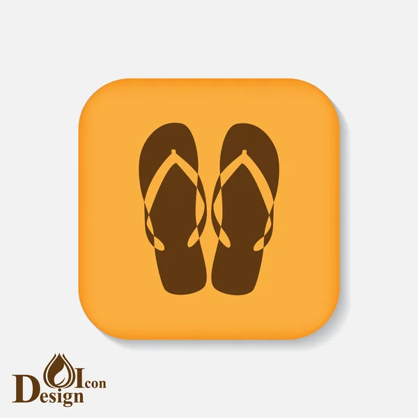 Zapatillas de playa icono — Archivo Imágenes Vectoriales