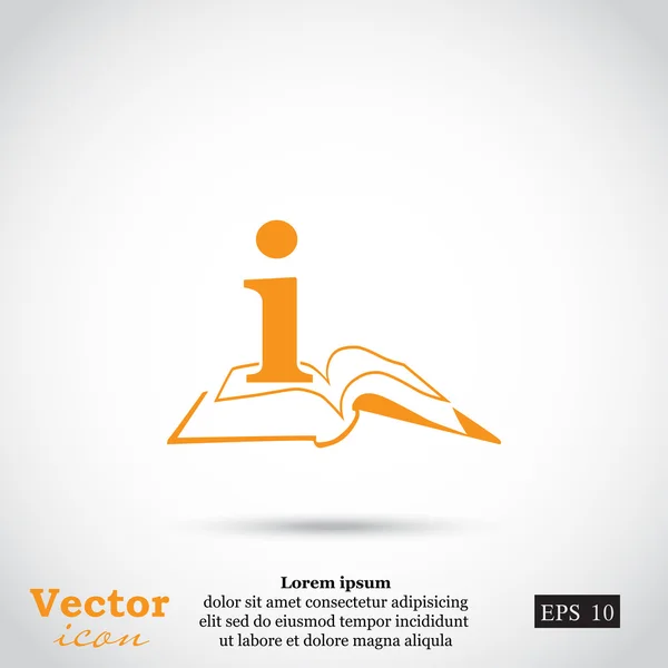 Icône du livre d'information — Image vectorielle