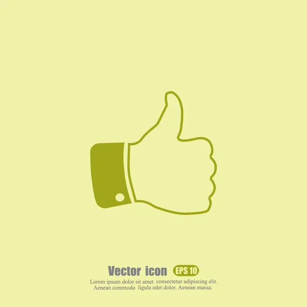Like, thumb up icon — Stock Vector