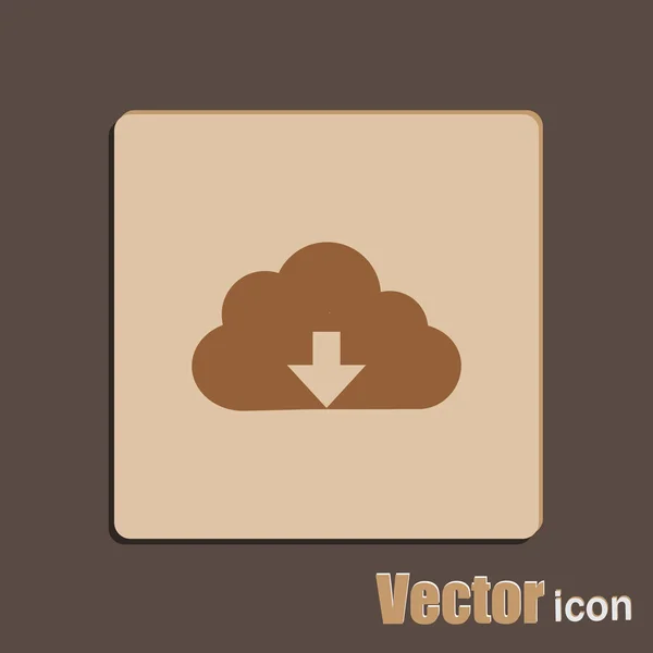 Descargar desde el icono de la nube — Vector de stock