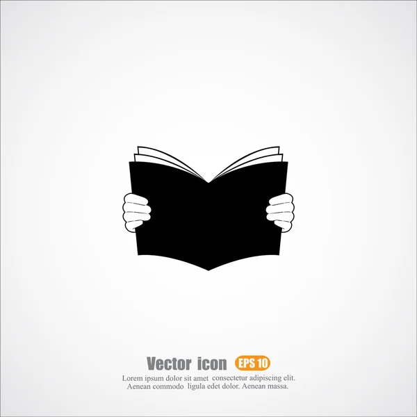 Lecture icône du livre — Image vectorielle