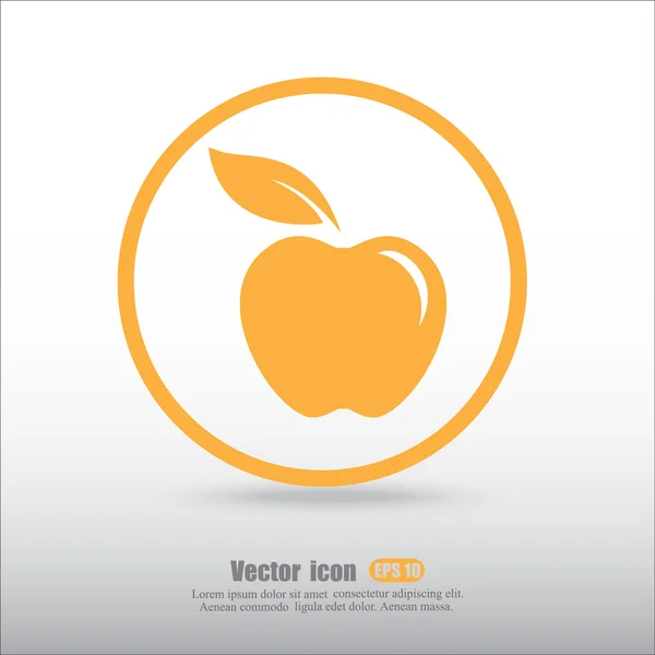 Ikona zralé jablko — Stockový vektor