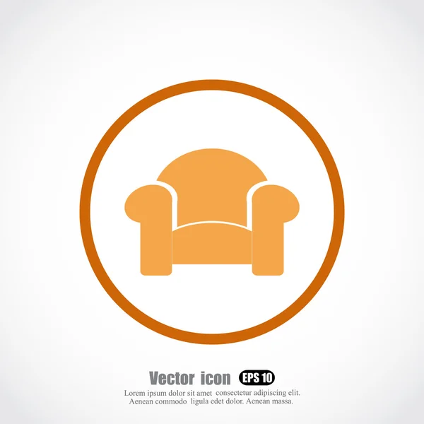 Sofá, ícone do sofá — Vetor de Stock