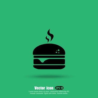 lezzetli burger simgesi