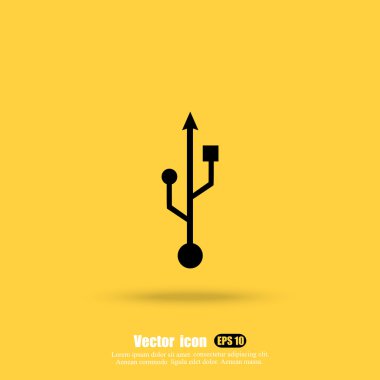 USB konektörü simgesi