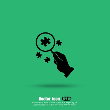 puzzle parçaları Büyüteç simgesi