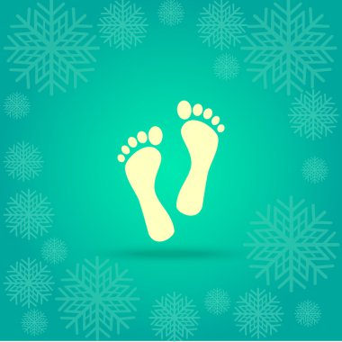 İnsan ayak izleri simgesi