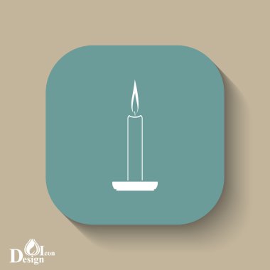 yanan mum simgesi