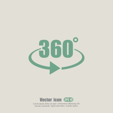 360 derece açı simgesi